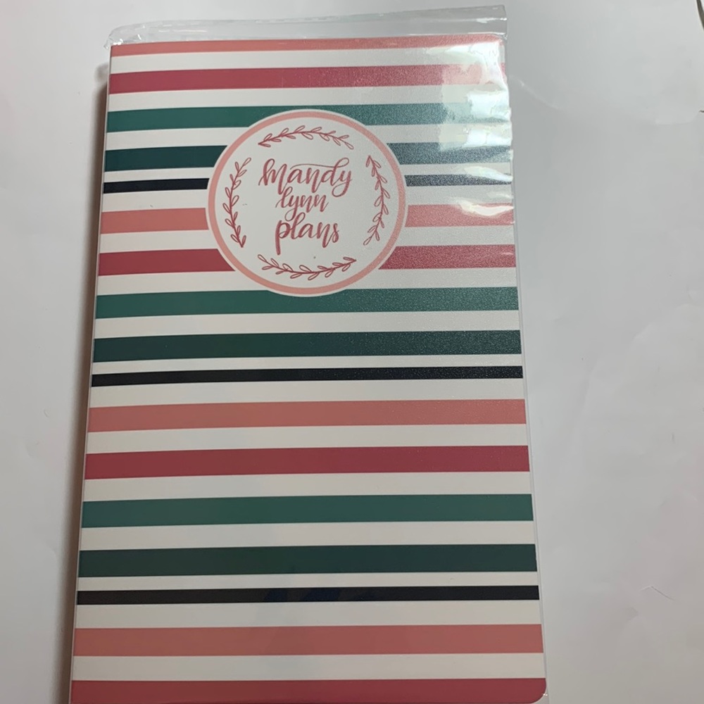 MandyLynn Plans stripe sticker album 4x6 set, washi, sticky notes